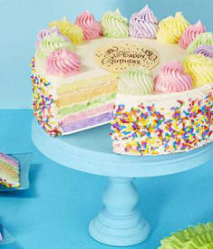 Colorful Layered Birthday Cake Delivery Fast 
